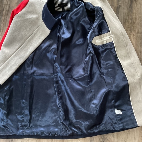 J. Crew Women's Colorblock High Collar Wool Coat Size 4 - Picture 7 of 10